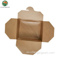 Caja de papel marrón reciclado de microondas desechable de microondas